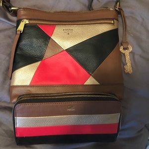 Fossil Crossbody Bag and Matching Wallet